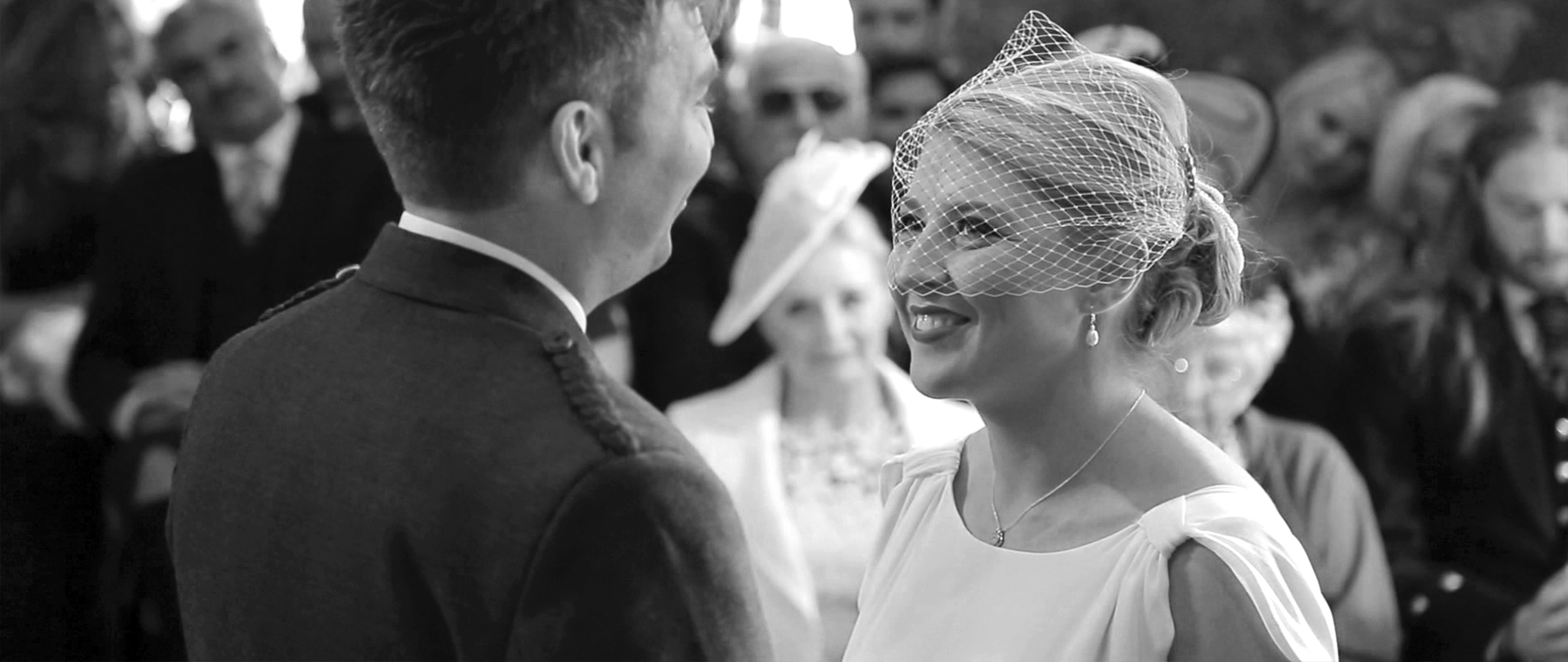 Culcreuch Castle Hotel Wedding Videographer Bride and groom at Culcreuch Castle Hotel wedding